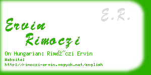 ervin rimoczi business card